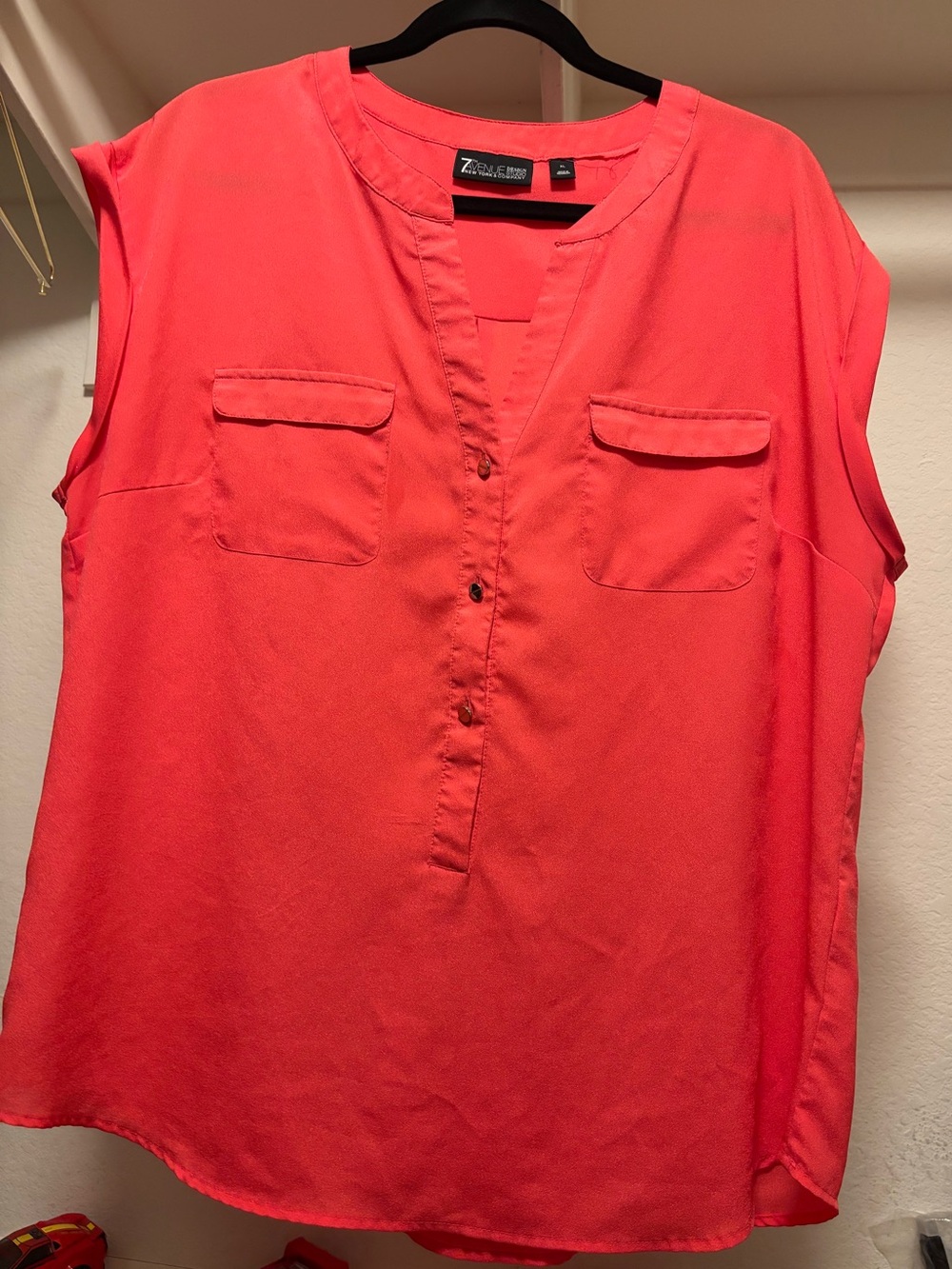 New York & Company Coral Blouse XL